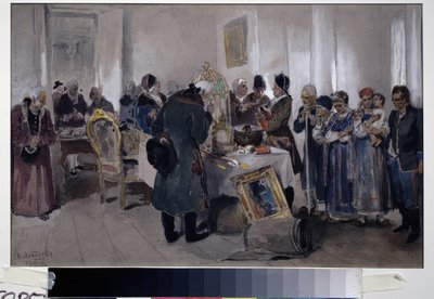 Vente aux enchères de serfs - Klavdiy Vasilievich Lebedev