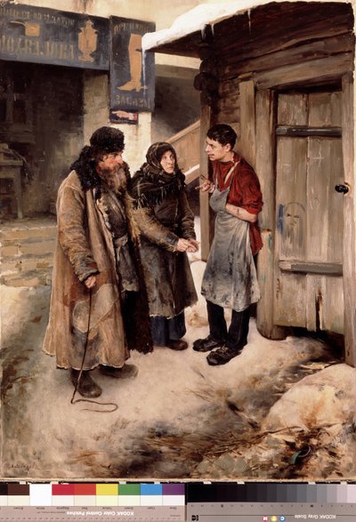 Visite des parents à leur fils - Klavdiy Vasilievich Lebedev
