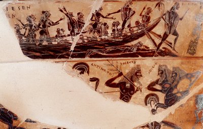 Débarquement de Thésée à Délos, détail (détail) - 