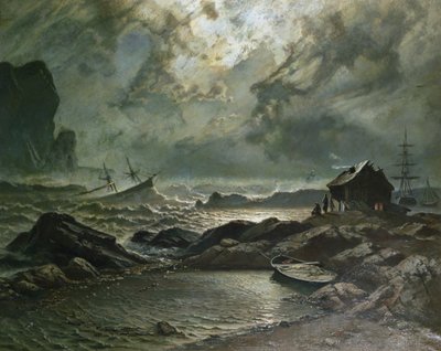 Tempête sur la côte norvégienne - Knud Andreassen Baade