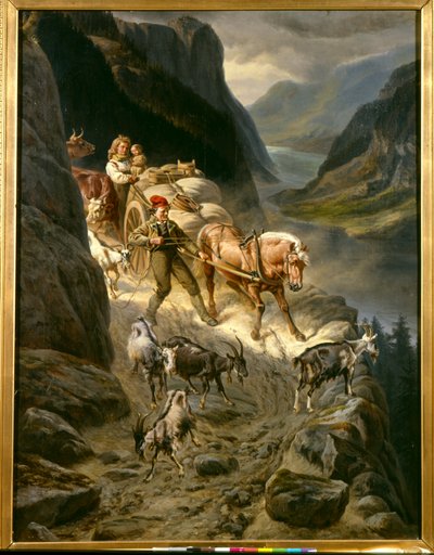 Descente de la montagne - Knud Bergslien
