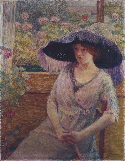 Fille avec un chapeau noir - Kojima Torajiro