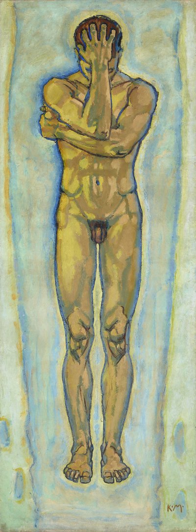 Nu masculin jaune et bleu, vers 1913 - Koloman Moser