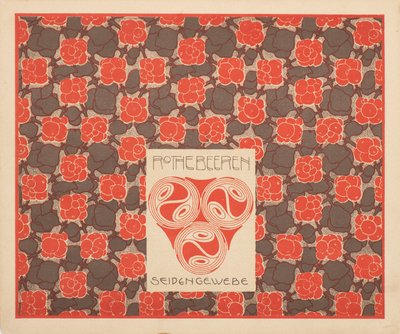 Tissu de soie à baies rouges - Koloman Moser