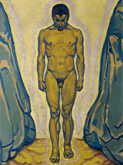 Nu masculin debout entre les rochers - Koloman Moser