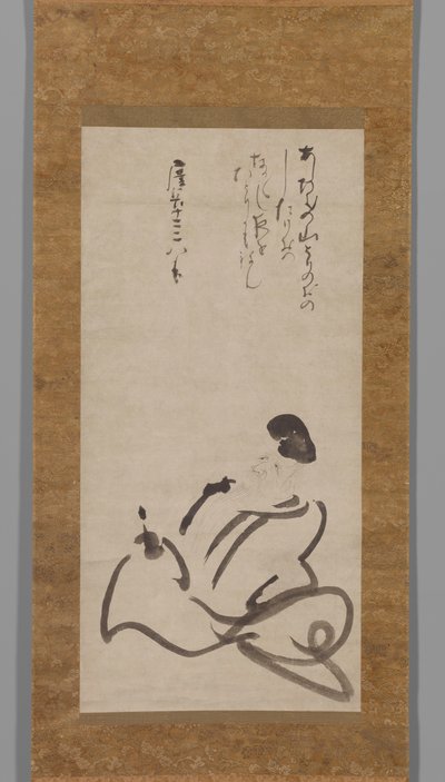 Le poète Hitomaro - Konoe Nobutada