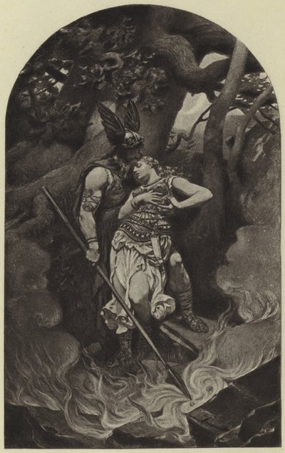 Adieu de Wotan à Brunhild (photogravure) - Konrad Dielitz