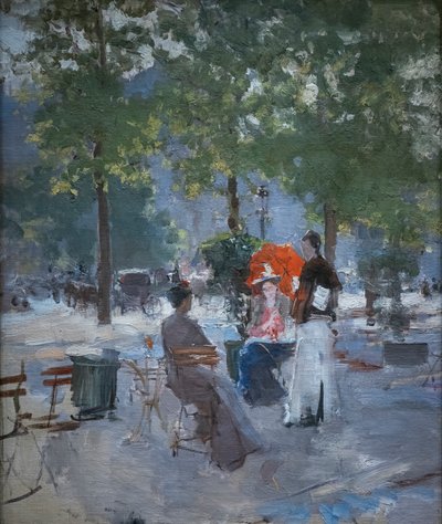 Un café parisien - Konstantin Alekseevich Korovin