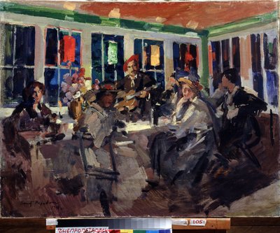 Dans un café - Konstantin Alekseevich Korovin