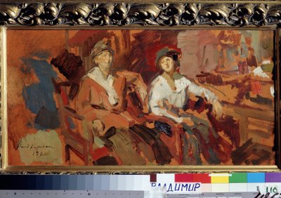 Deux sur les chaises en osier - Konstantin Alekseevich Korovin