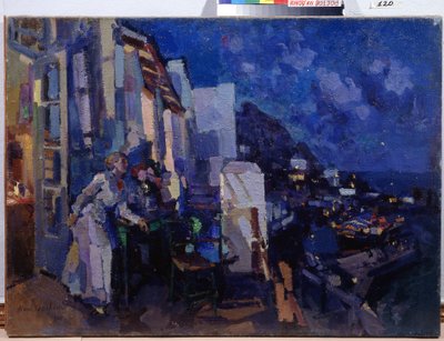 Soirée sur la véranda - Konstantin Alekseevich Korovin