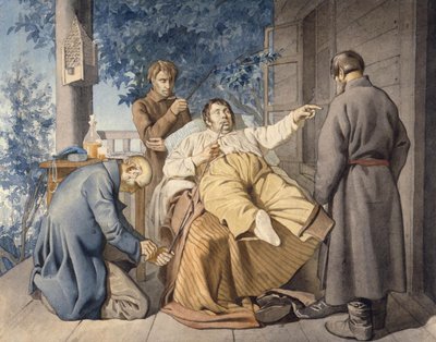 Propriétaire terrien et ses serfs, 1853 - Konstantin Alexandrovich Trutovsky