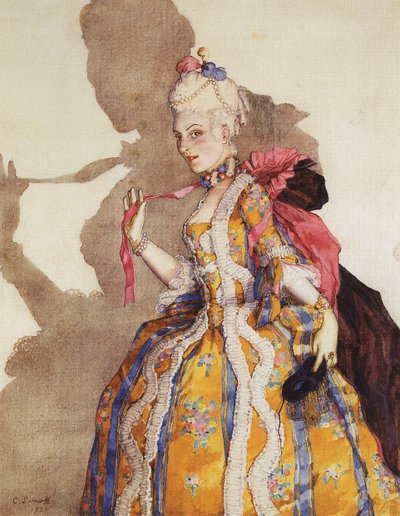 Costume pour marquise, interprétée par Tamara Karsavina - Konstantin Andreevic Somov