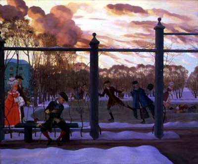 Patinoire en hiver - Konstantin Andreevic Somov