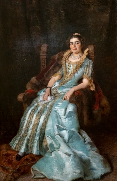 Portrait de Varvara Alexeevna Morozova - Konstantin E Makovskij