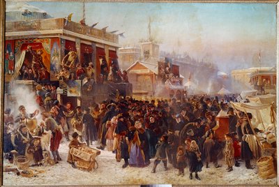 Baladins sur la place Admiraut à Saint-Pétersbourg - Konstantin Egorovich Makovsky