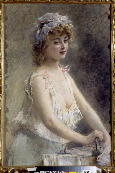 La repasseuse - Konstantin Egorovich Makovsky