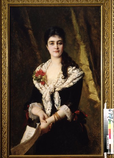 Portrait de la cantatrice A. Panaeva Kartseva, pour le rôle de Tatyana dans l