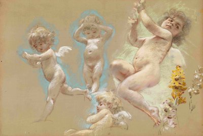 Putti. Décor intérieur du manoir du baron von Dervis à Pétersbourg - Konstantin Egorovich Makovsky