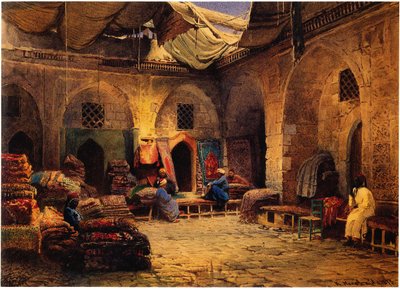 La boutique de tapis au Caire, 1875 - Konstantin Egorovich Makovsky
