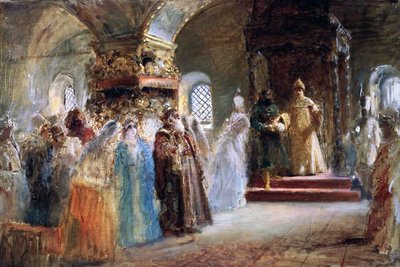 Tsar Alexis Mikhaïlovitch (1629-76) choisissant une épouse - Konstantin Egorovich Makovsky