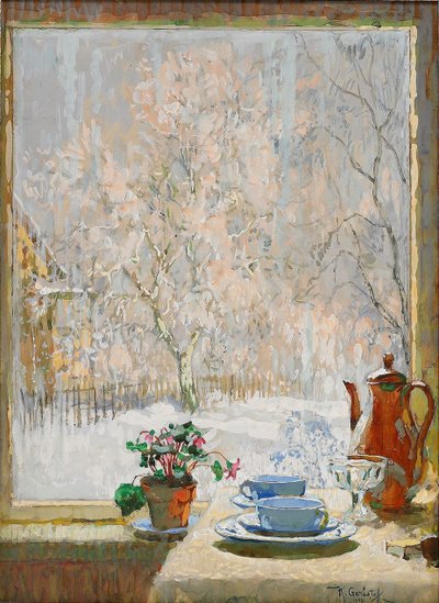 À travers la fenêtre en hiver - Konstantin Ivanovich Gorbatov