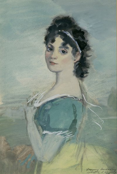 Natacha Rostov. Illustration pour le roman Guerre et Paix de Léon Tolstoï - Konstantin Ivanovich Rudakov