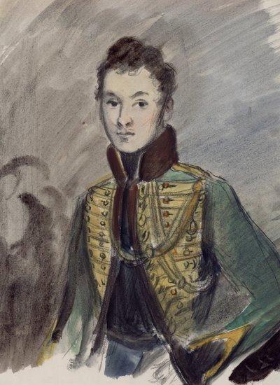 Nikolai Rostov. Illustration pour le roman Guerre et Paix de Léon Tolstoï - Konstantin Ivanovich Rudakov