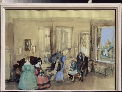 Une scène de la pièce de théâtre "Le Revizor" de Nicolas Gogol - Konstantin Ivanovich Rudakov