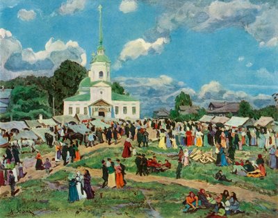 Une fête de village, 1910, 1965 - Konstantin Yuon