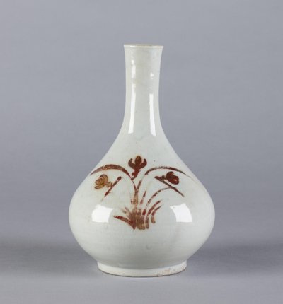 Bouteille avec motif floral, dynastie Yi - Korean School