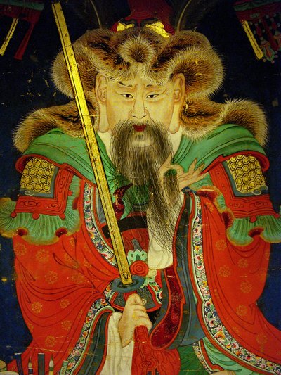 Détail, portrait du dixième roi (Yeonsangun) - Korean School