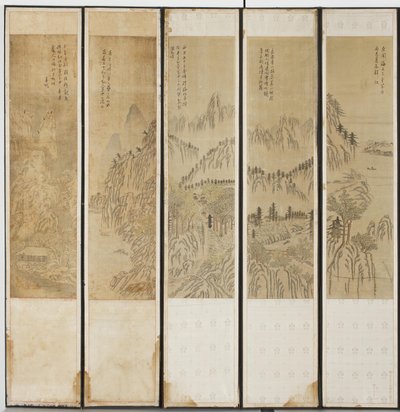 Scènes de paysage, dynastie Choson - Korean School