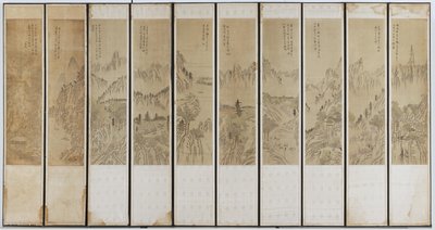 Scènes de paysage, dynastie Choson - Korean School