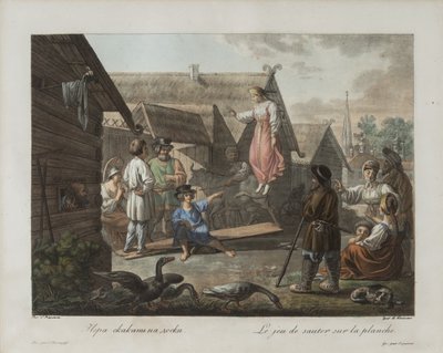 Jeu de saut sur une planche, vers 1812 - Korneev