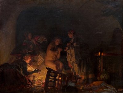 Leonora Christina déshabillée et fouillée par les servantes de la reine Sofie Amalie - Kristian Zahrtmann