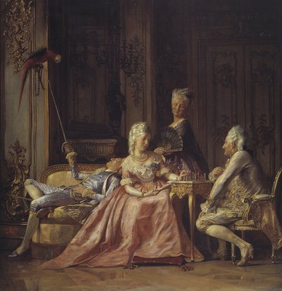 Scène de la cour de Christian VII de Danemark - Kristian Zahrtmann