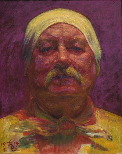 Autoportrait à la lumière de la lampe - Kristian Zahrtmann