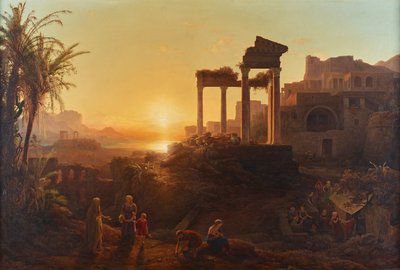 Paysage avec coucher de soleil - Károly Markó d. Ä.