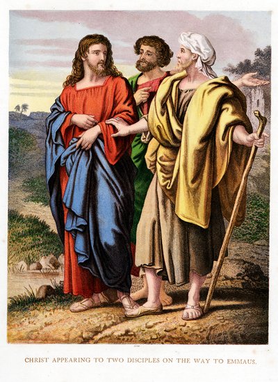 Le Christ apparaissant aux deux disciples sur le chemin d