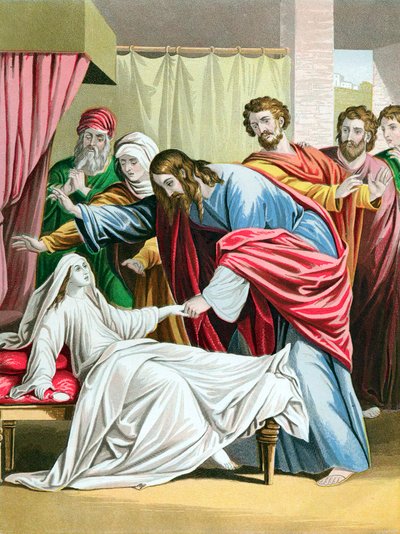 Christ ressuscitant la fille de Jaïre, gouverneur de la synagogue, d