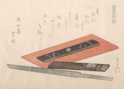 Couteau et deux manches de couteau - Kubo Shunman