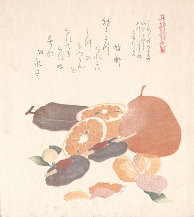Oranges et kakis séchés, 19ème siècle - Kubo Shunman