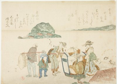 Visiteurs à Enoshima, de l
