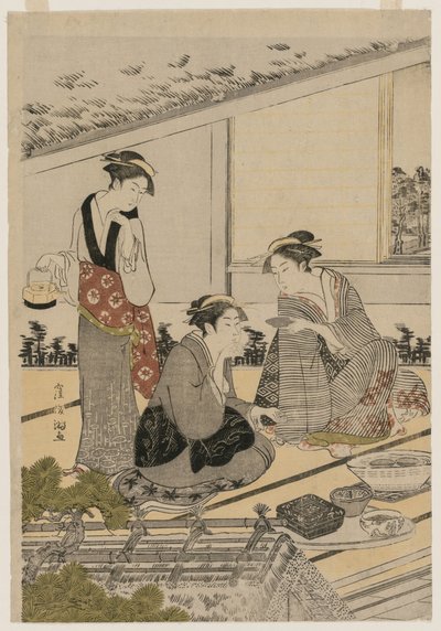 Femmes dans une maison de thé - Kubo Shunman
