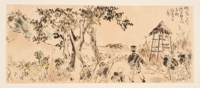 Le détachement Satō attaquant des soldats chinois vaincus à Sun