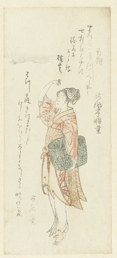 Une pêcheuse - Kubota Shunman (attributed to)
