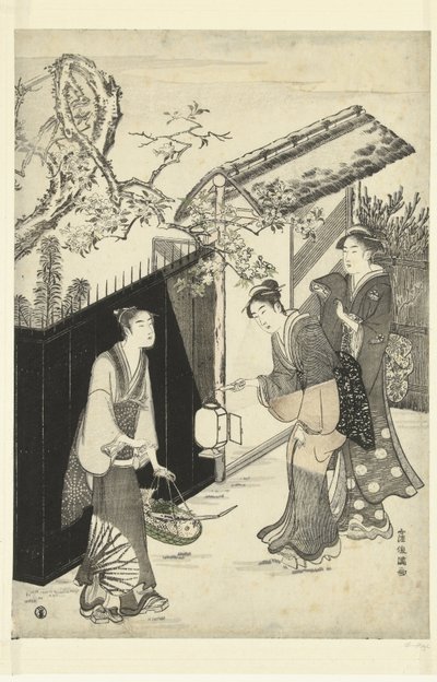 La maison du poète kyoka la nuit - Kubota Shunman
