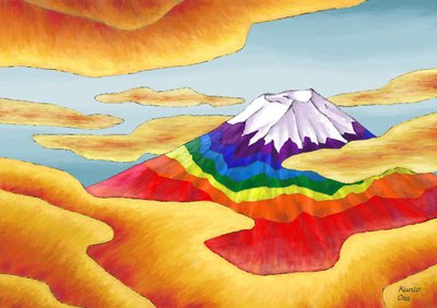 Mont Fuji aux couleurs de l