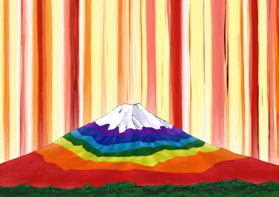 Mont Fuji aux couleurs de l